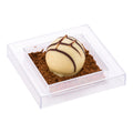 Mini Serve Square Clear Plastic Mini Cubic Plate - 2 1/2" x 2 1/2" - 100 count box