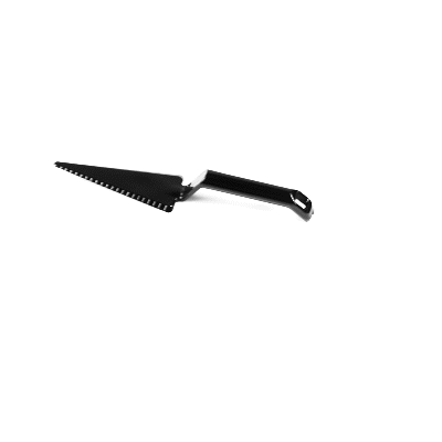 Cater Tek Black Plastic Cake Server - Recyclable - 10" x 2" x 1" - 100 count box