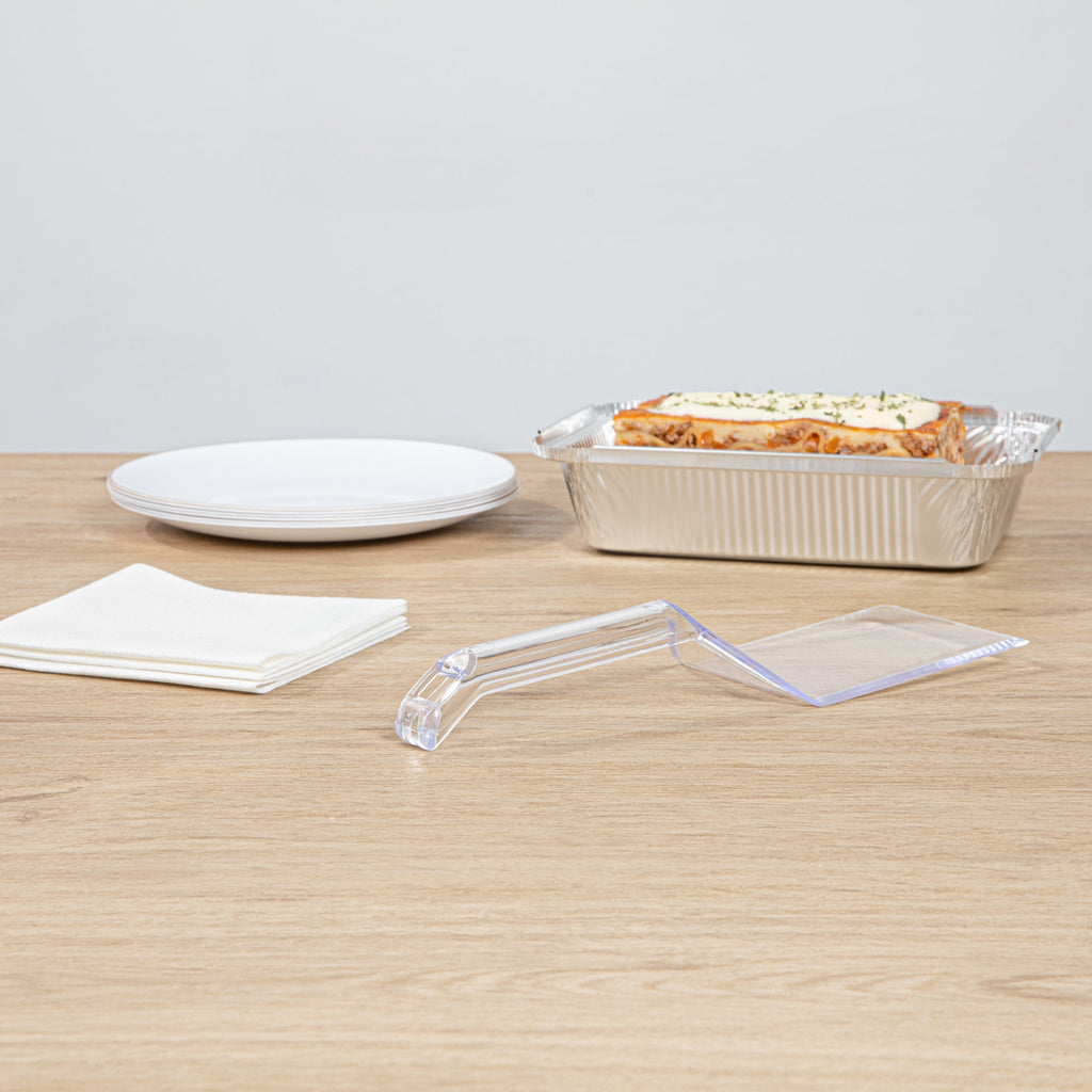 Cater Tek Clear Plastic Serving Spatula - Recyclable - 10" - 10 count box