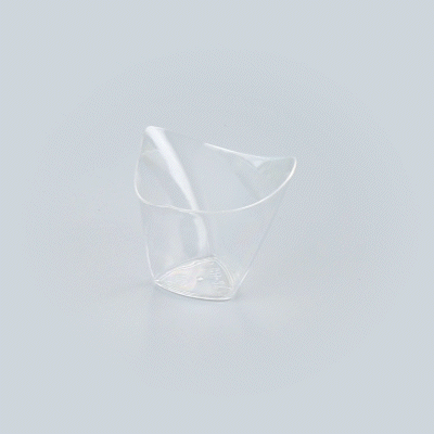 Mini Serve 4 oz Clear Plastic Mini Crescendo Cup - 3" x 3" x 2 3/4" - 100 count box