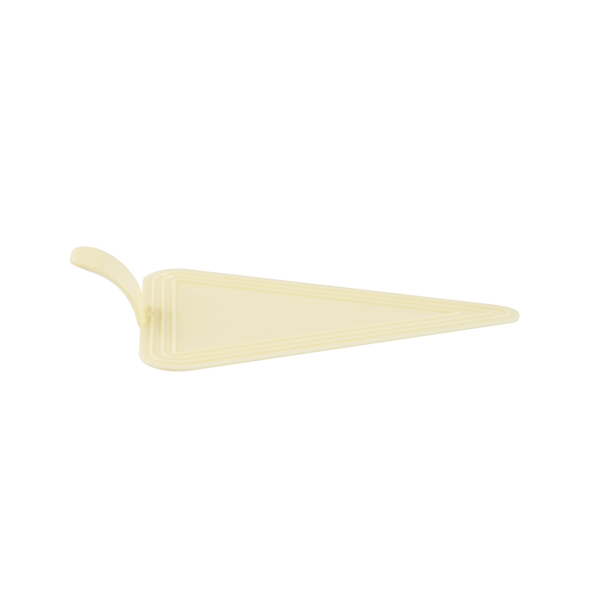 Pastry Tek Triangle Lemon Chiffon Plastic Cake Server - 4 1/2" x 3" - 100 count box