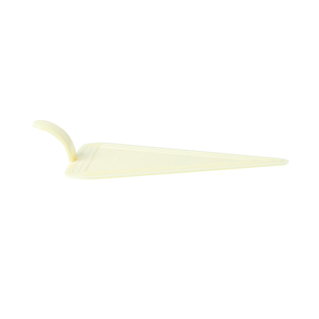 Pastry Tek Triangle Lemon Chiffon Plastic Cake Server - 4 1/2" x 3" - 100 count box