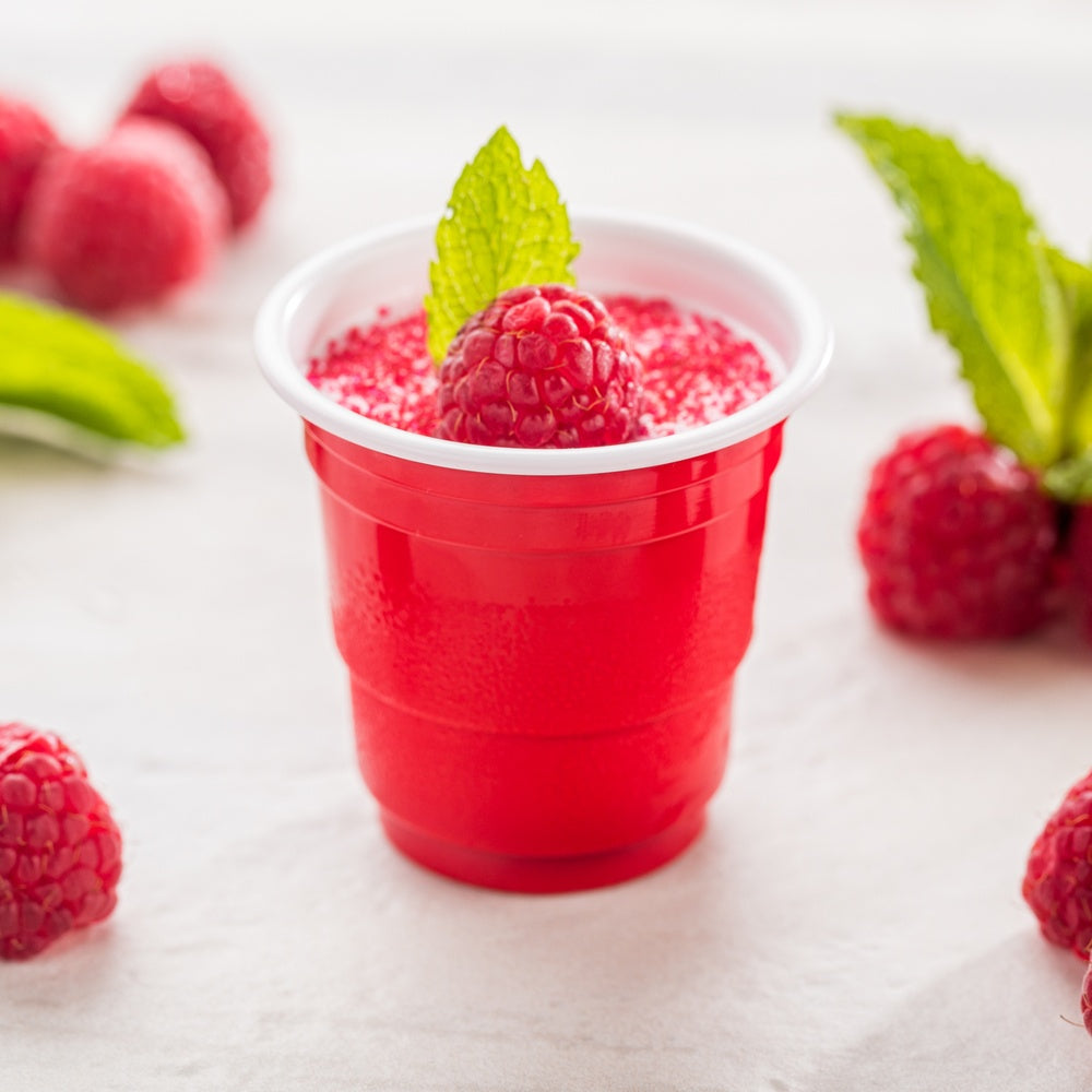 Chef 101 2 oz Red Plastic Party Cup - 2" x 2" x 2" - 500 count box
