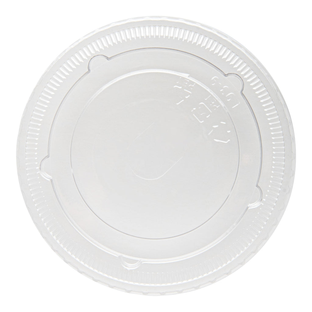 Visage Round Clear Plastic Flat Lid - Fits 9, 12 and 16 oz - 1000 count box