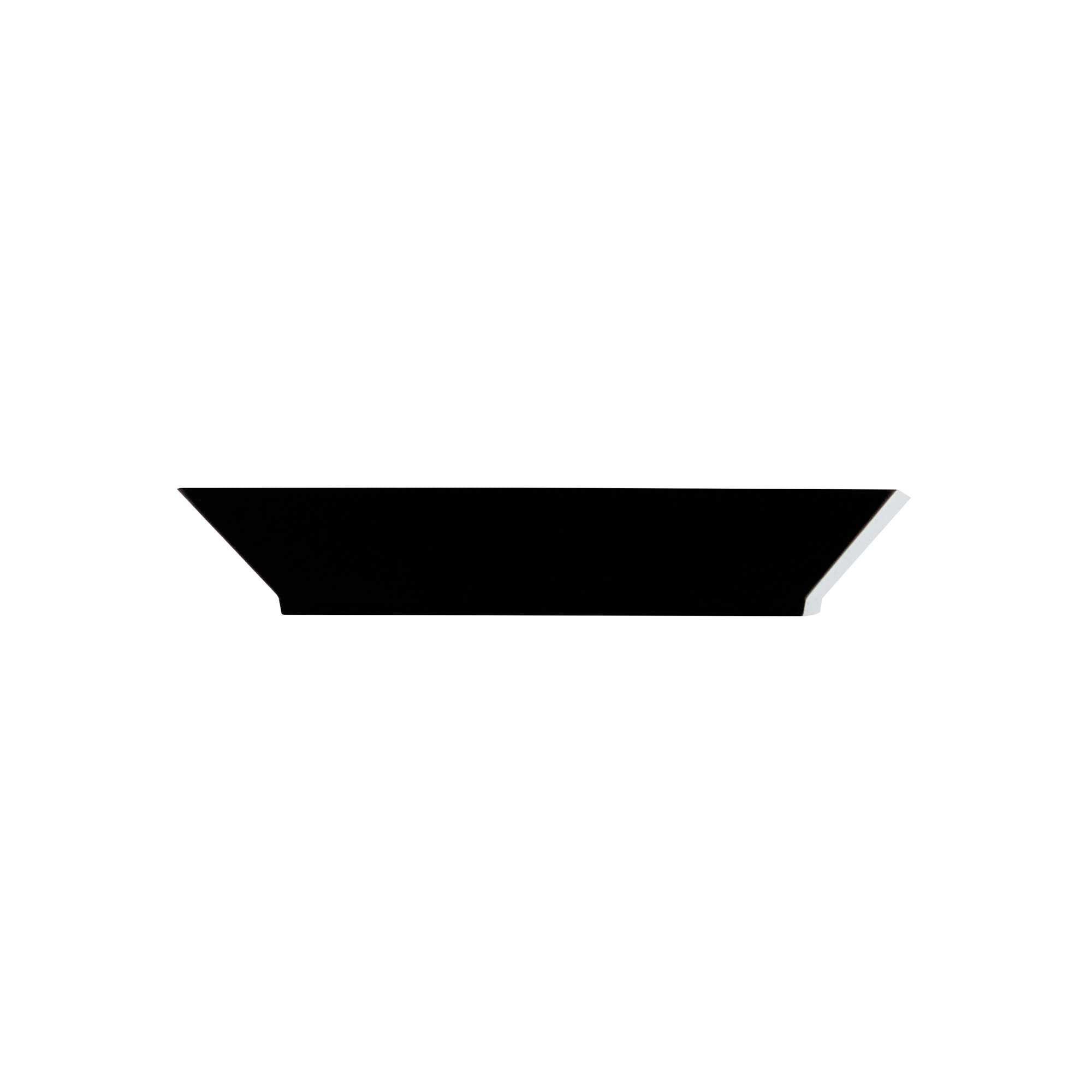 Mini Serve Square Black Plastic Small Modern Plate - 4" x 4" x 1/2" - 100 count box