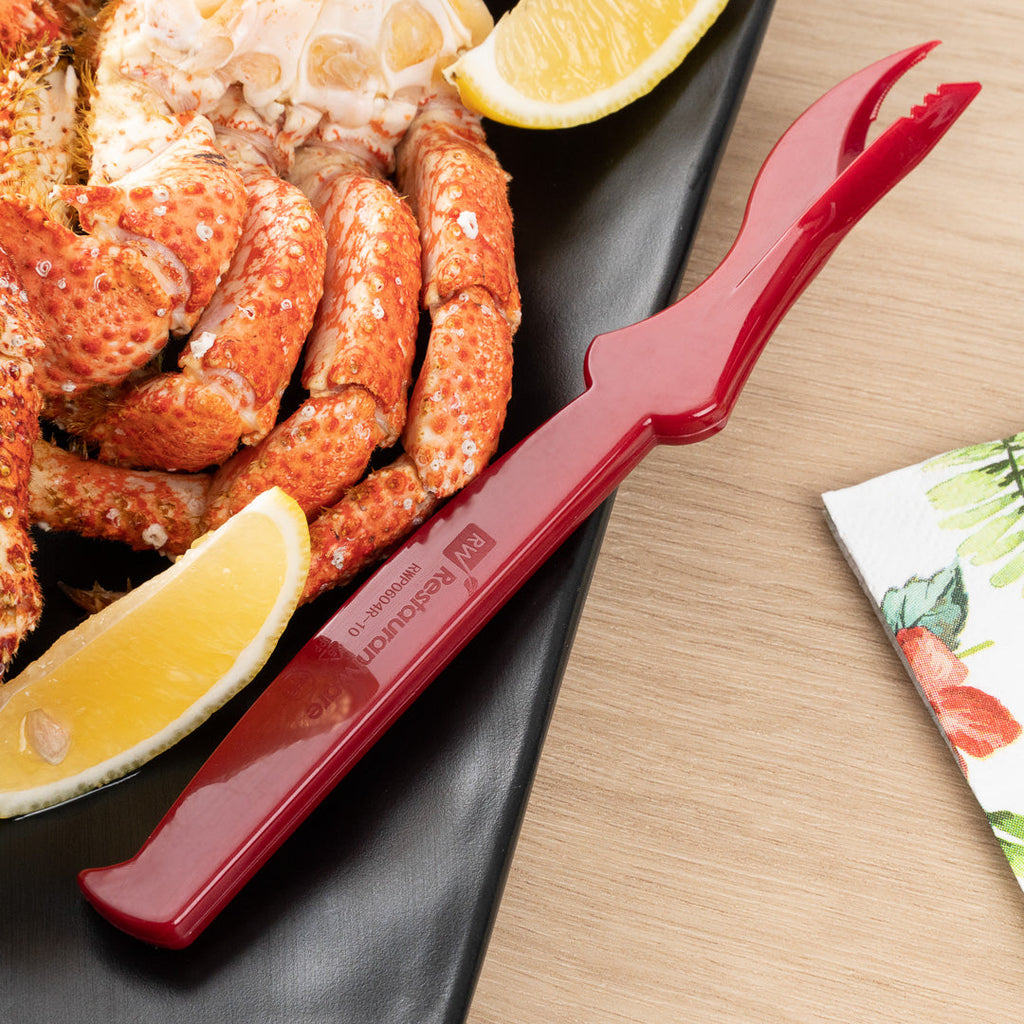 Cater Tek Red Plastic Seafood Sheller - 7 1/2" - 100 count box