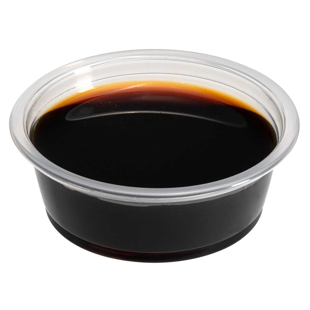 Chef 101 1.5 oz Round Clear Plastic Portion Cup - 2 1/2" x 2 1/2" x 3/4" - 2000 count box