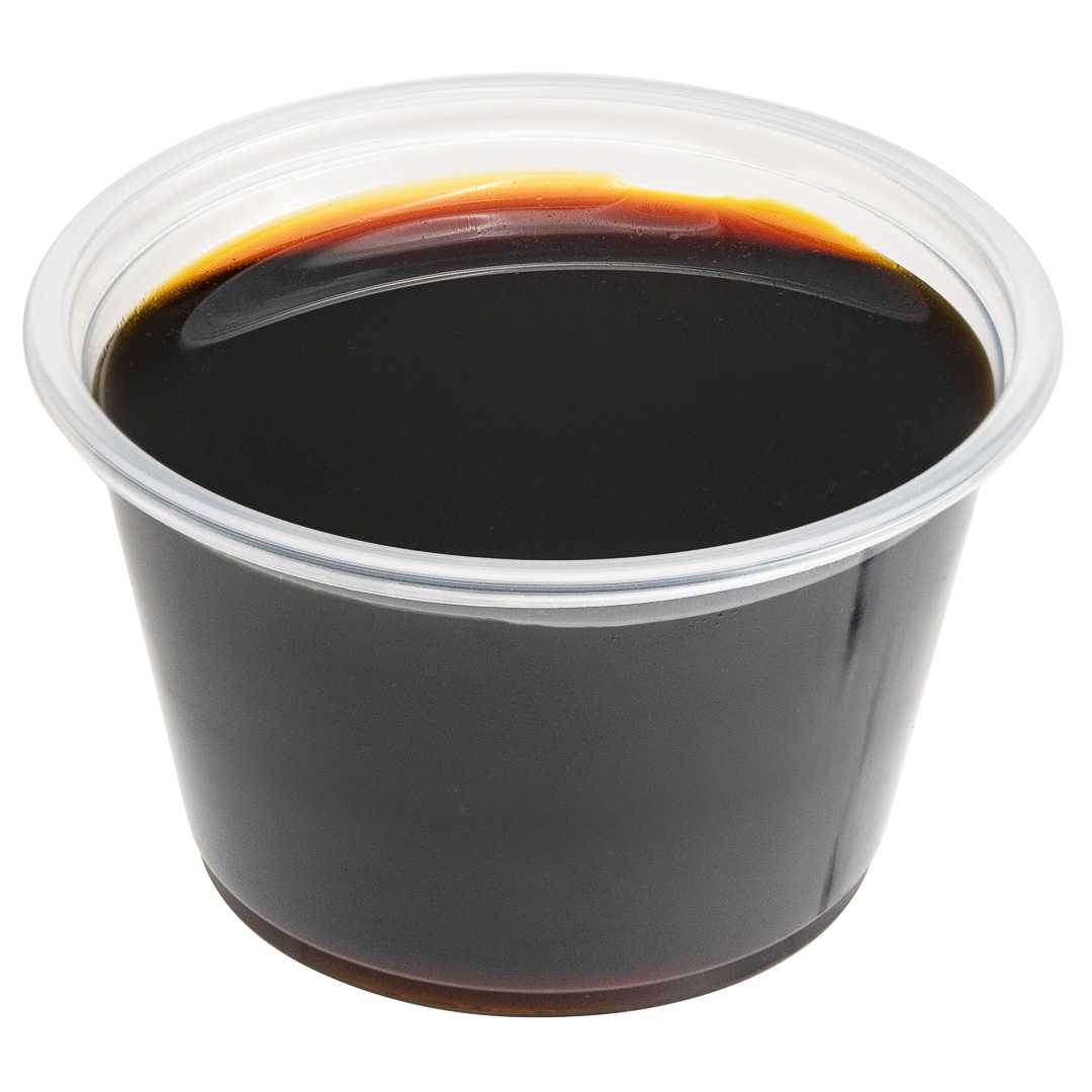 Chef 101 4 oz Round Clear Plastic Portion Cup - 3" x 3" x 1 3/4" - 2000 count box