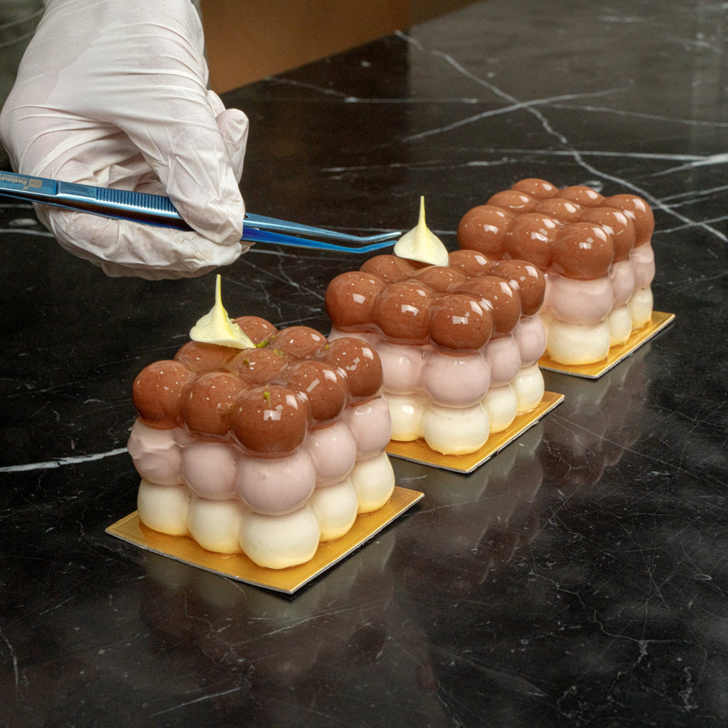 Pastry Tek Silicone Bubble Cube Baking Mold - 6-Compartment - 1 count box