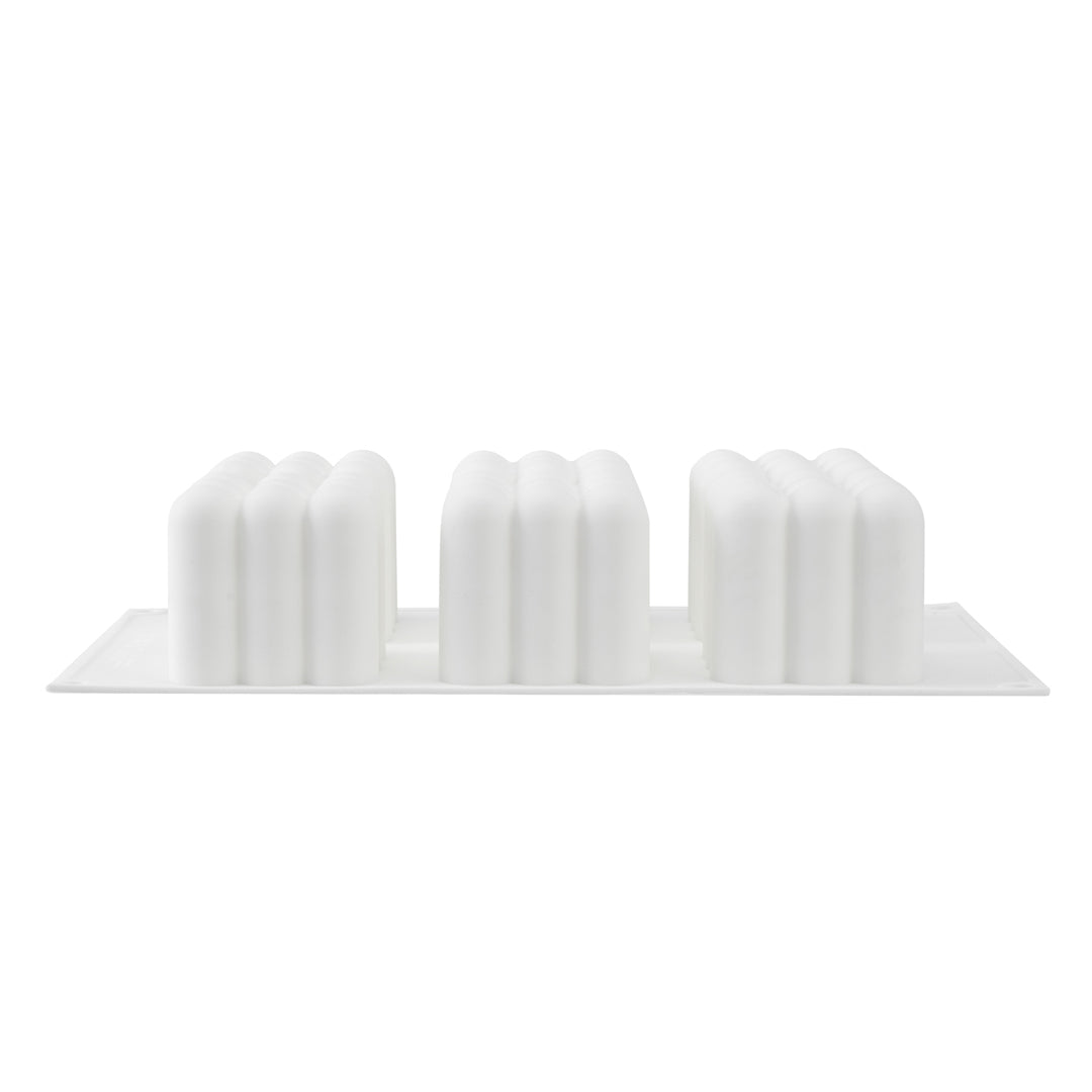 Pastry Tek Silicone Bubble Cube Baking Mold - 6-Compartment - 10 count box