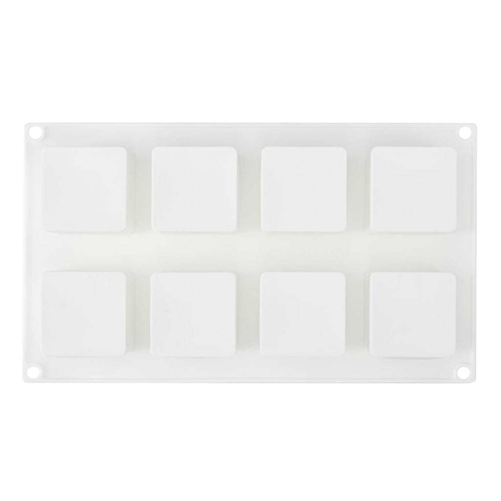 Pastry Tek Silicone Cube Baking Mold - 8-Compartment - 10 count box