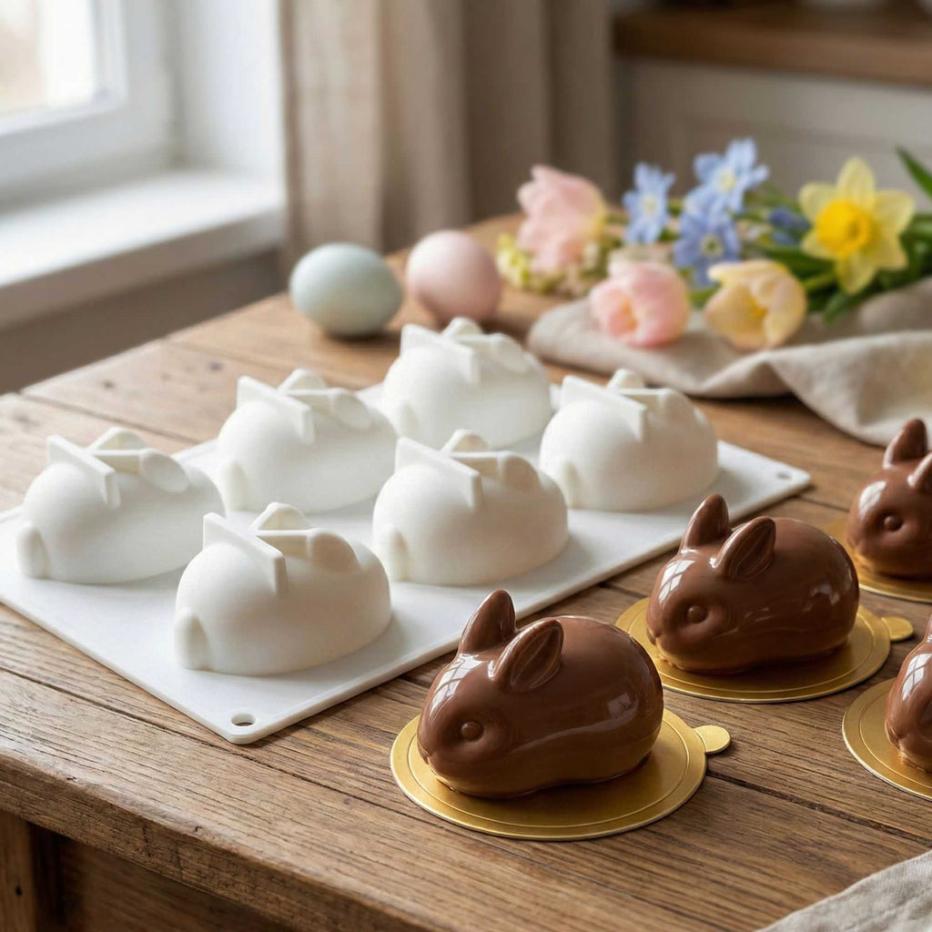Pastry Tek Silicone Bunny Baking Mold - 6-Compartment - 10 count box