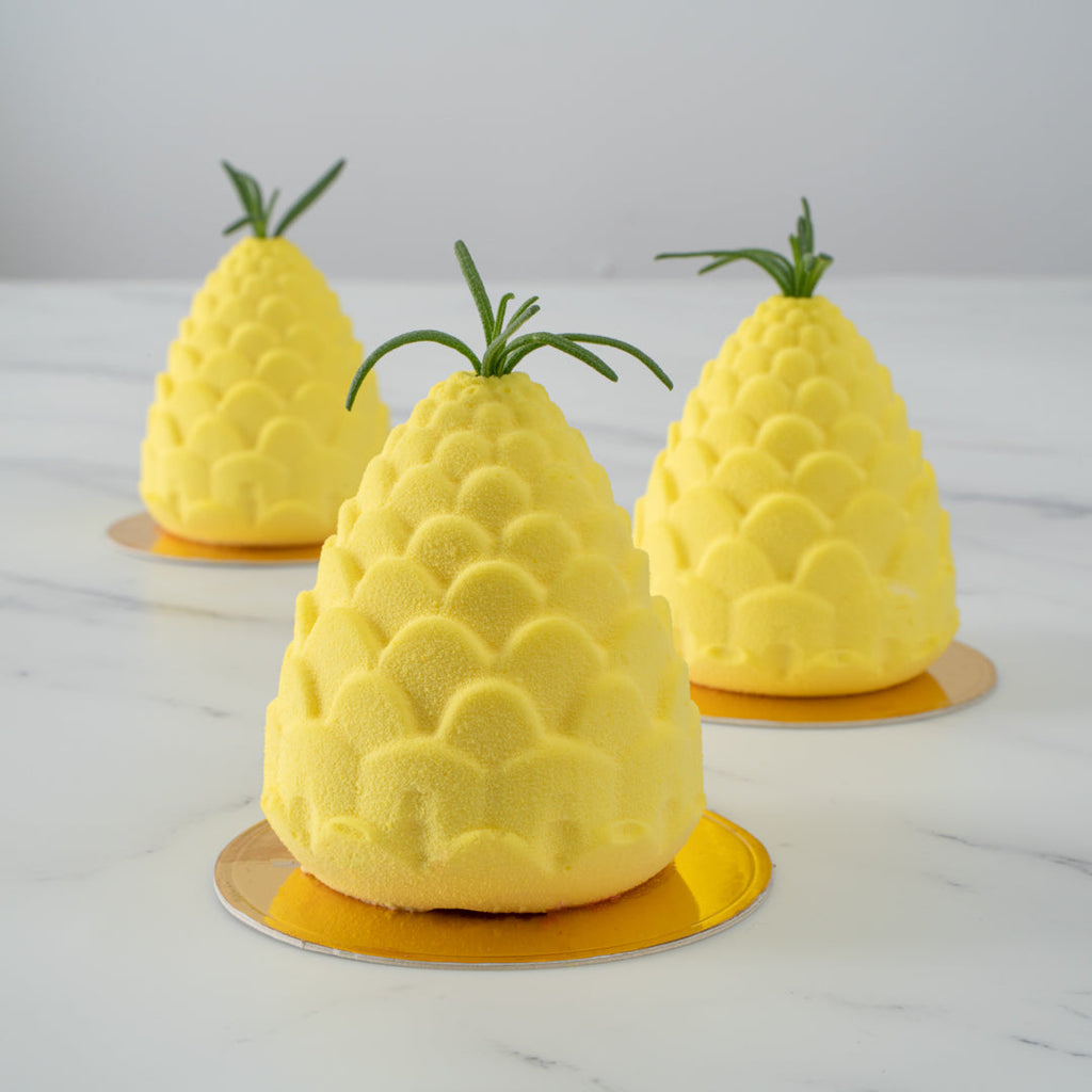 Pastry Tek Silicone Pineapple Baking Mold - 8-Compartment - 10 count box