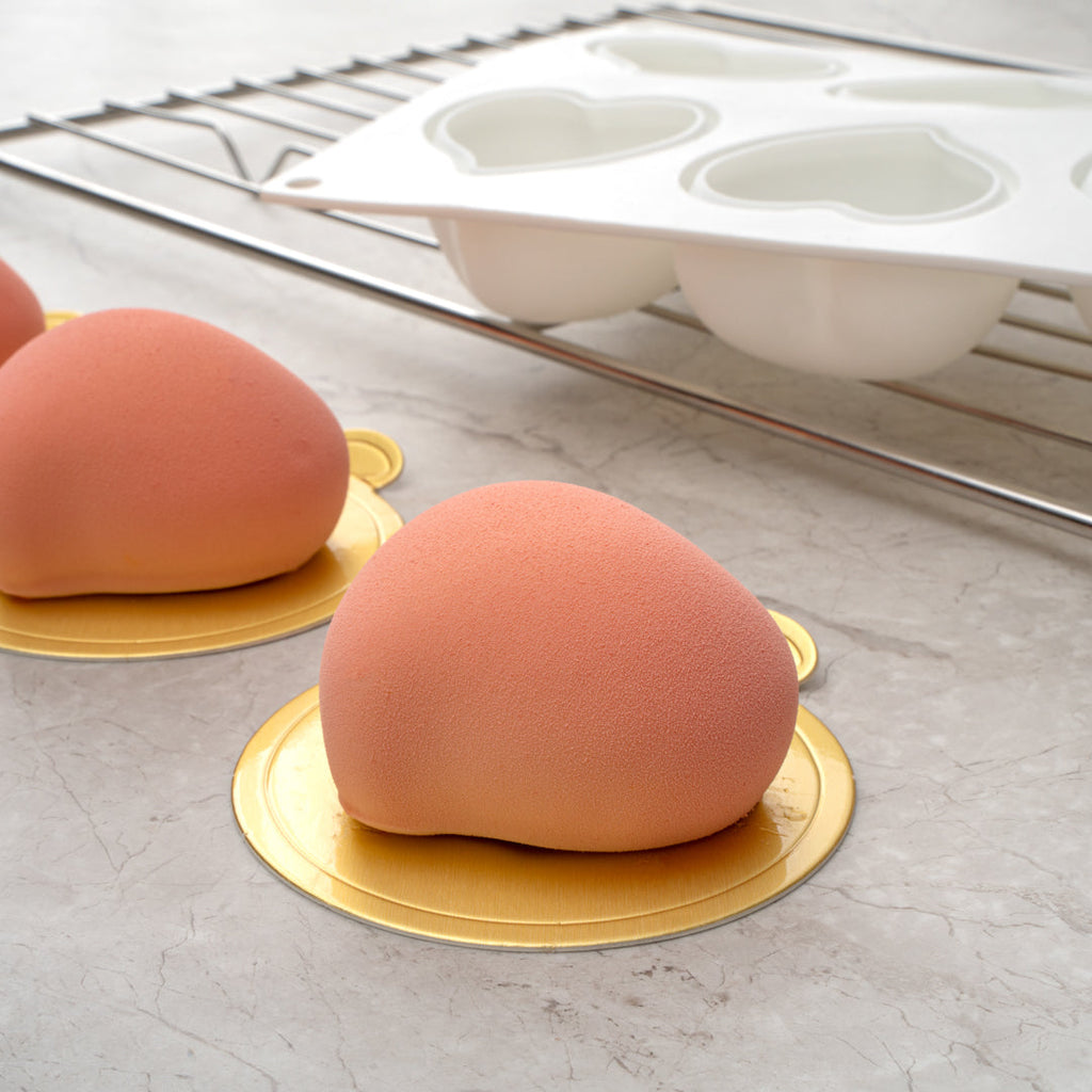 Pastry Tek Silicone Heart Baking Mold - 8-Compartment - 10 count box