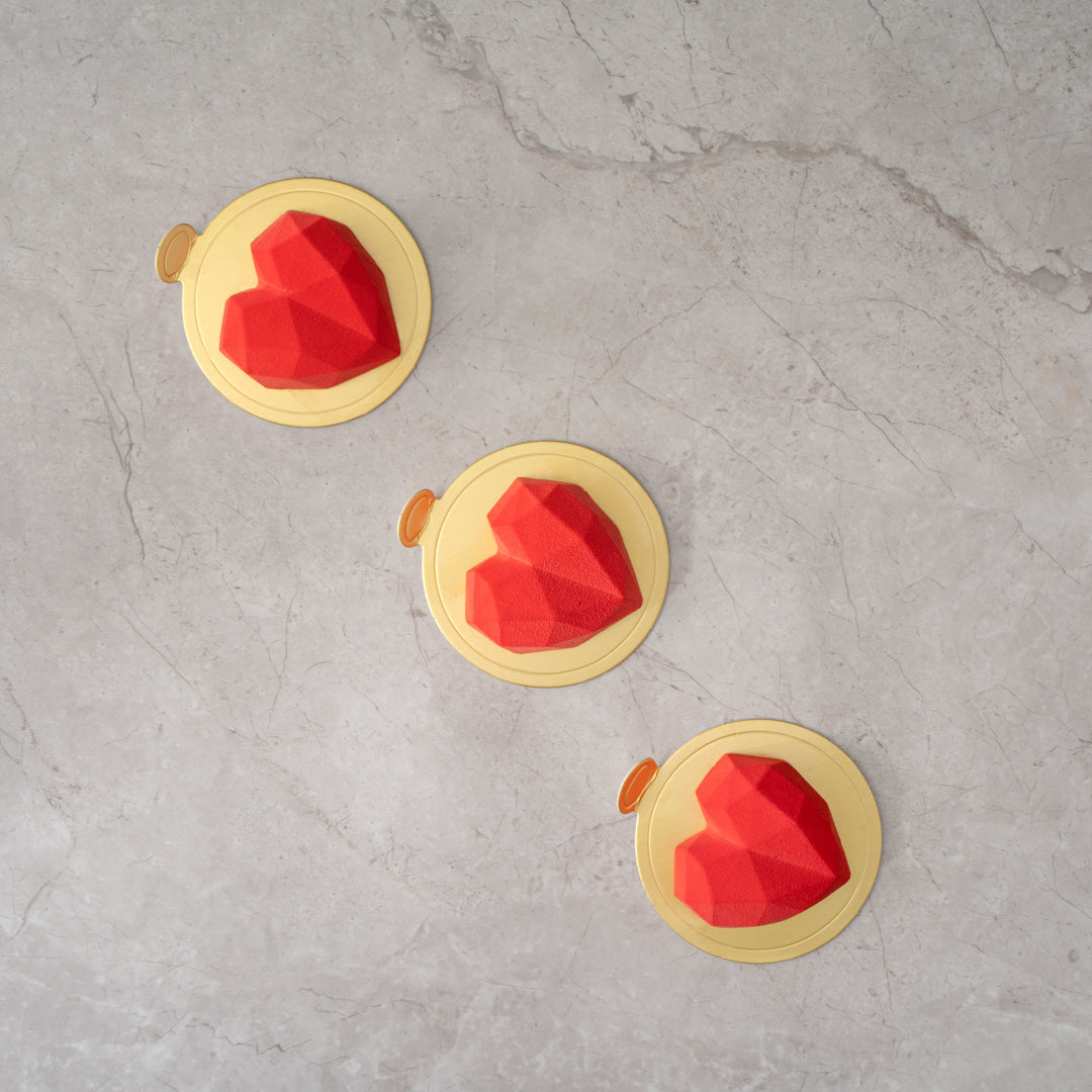 Pastry Tek Silicone Diamond Heart Baking Mold - 8-Compartment - 1 count box