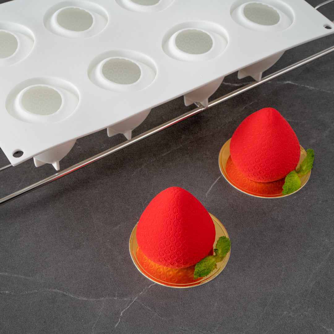 Pastry Tek Silicone Strawberry Baking Mold - 8-Compartment - 1 count box