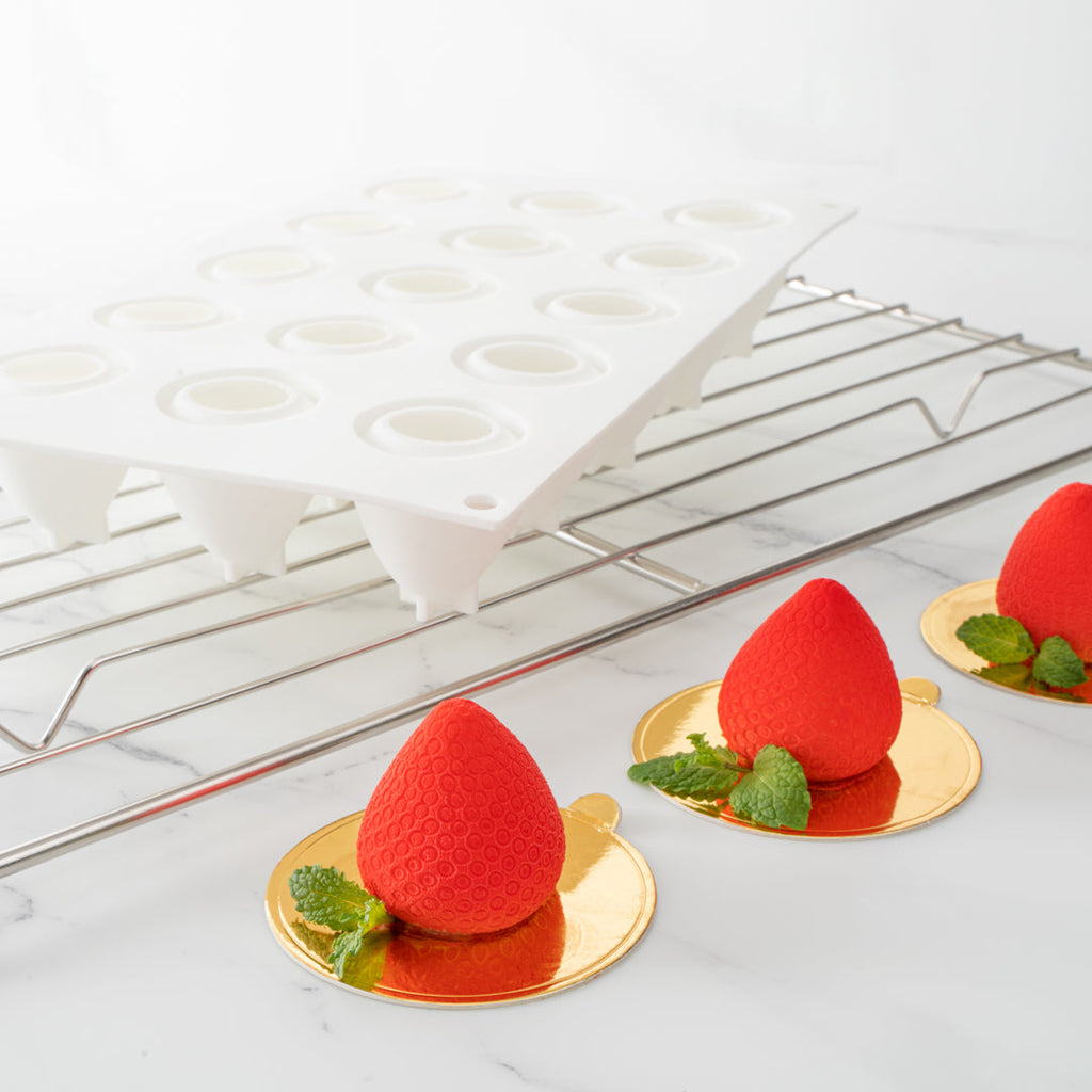 Pastry Tek Silicone Strawberry Baking Mold - 15-Compartment - 1 count box