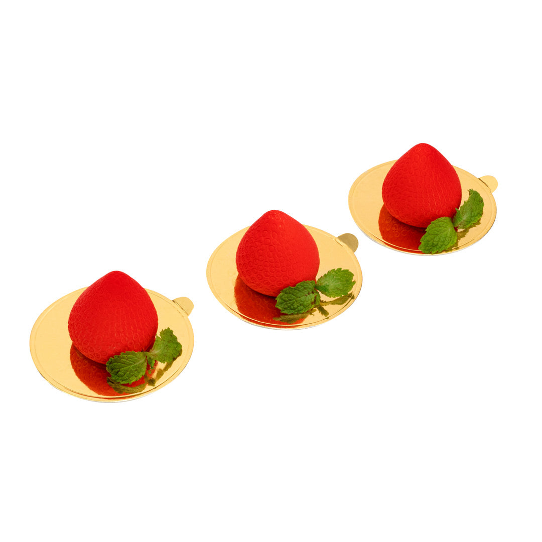 Pastry Tek Silicone Strawberry Baking Mold - 15-Compartment - 10 count box