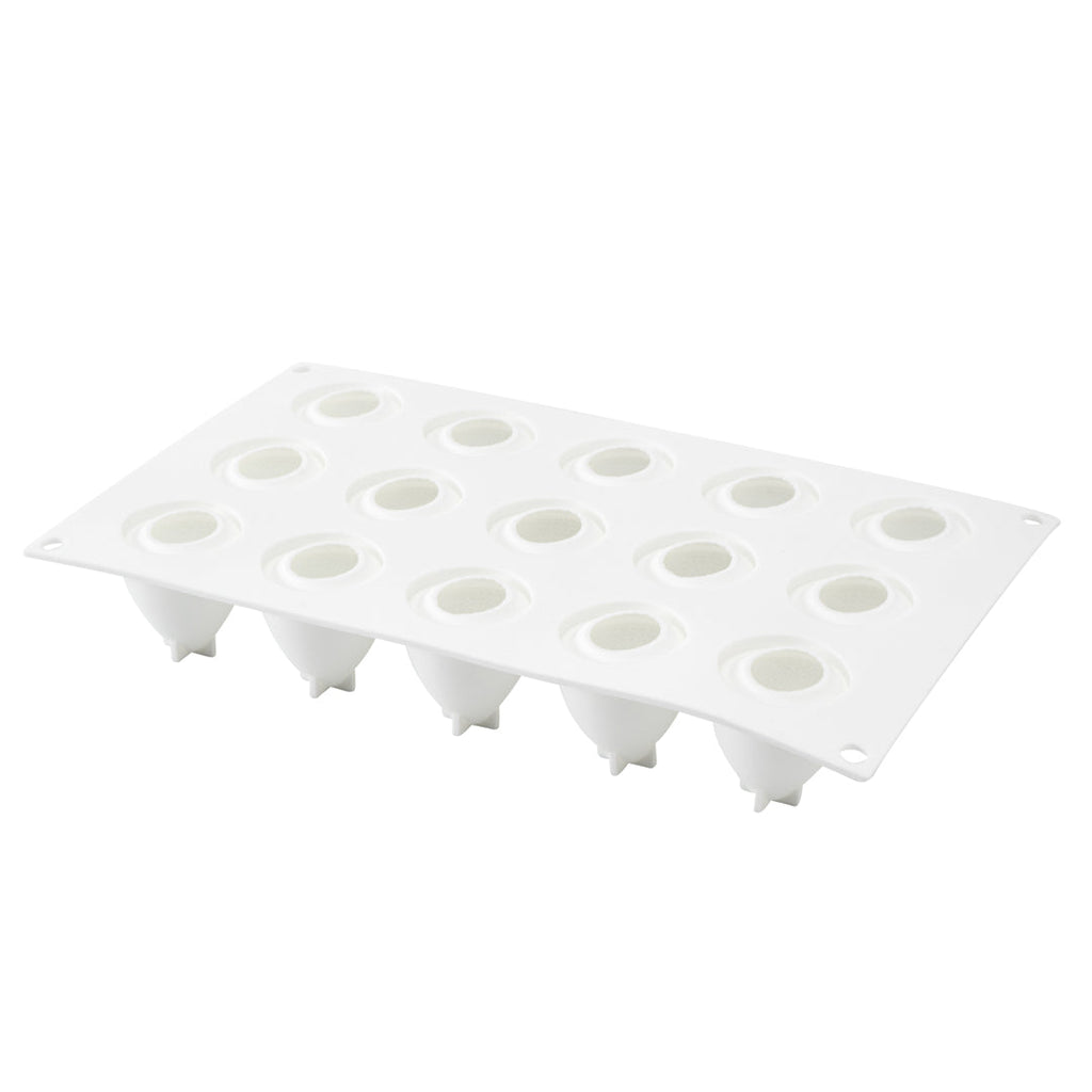Pastry Tek Silicone Strawberry Baking Mold - 15-Compartment - 10 count box