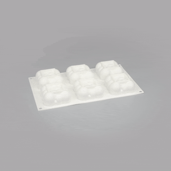 Pastry Tek Silicone Bubble Cloud Baking Mold - 6-Compartment - 1 count box