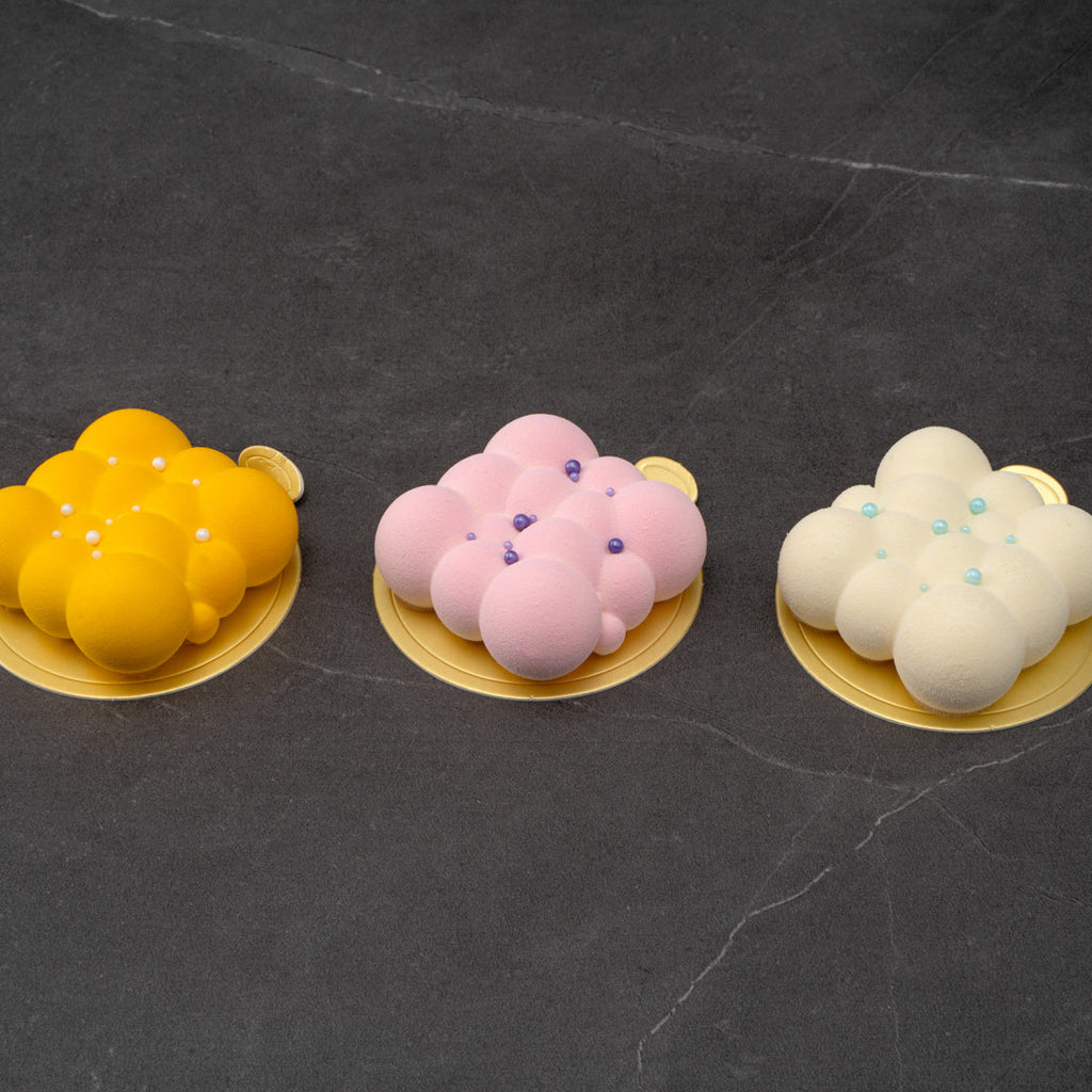 Pastry Tek Silicone Bubble Cloud Baking Mold - 6-Compartment - 10 count box