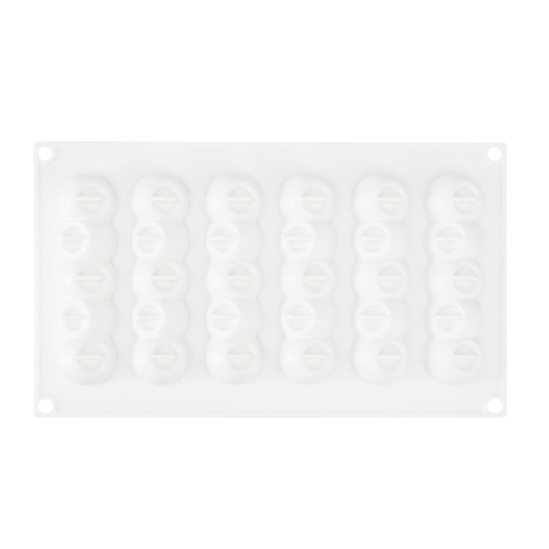 Pastry Tek Silicone Flower Strip Baking Mold - 6-Compartment - 10 count box