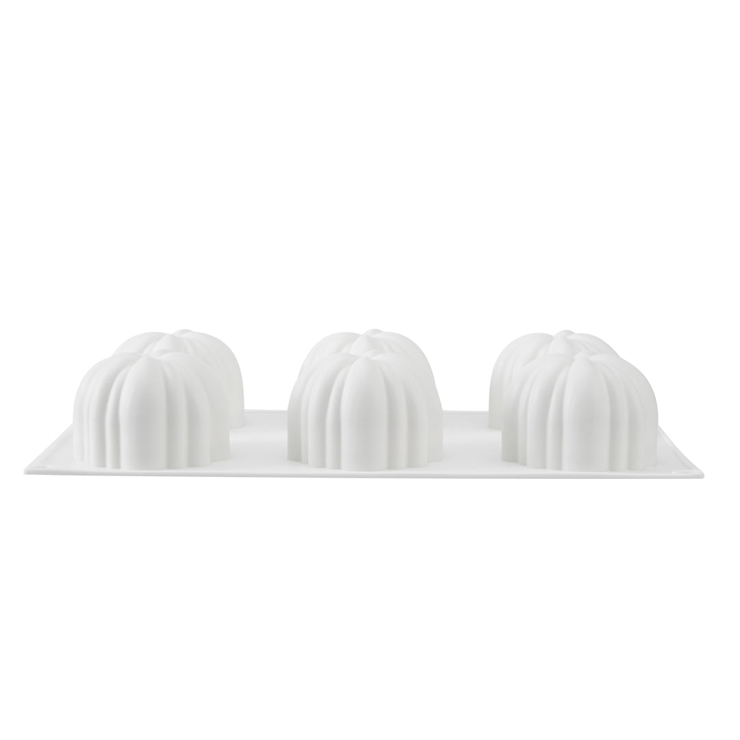 Pastry Tek Silicone Pumpkin Baking Mold - 6-Compartment - 10 count box