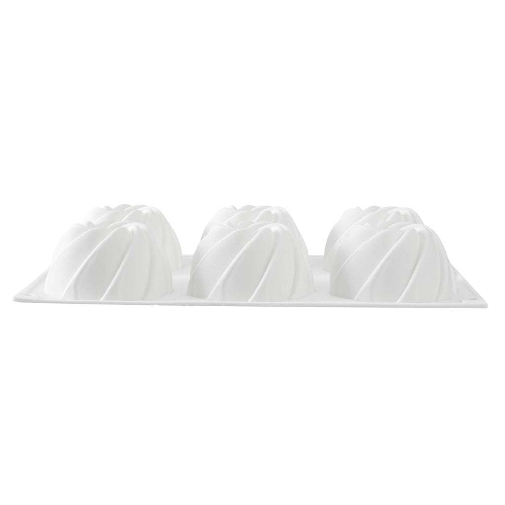 Pastry Tek Silicone Mini Bundt Cake Baking Mold - 6-Compartment - 1 count box