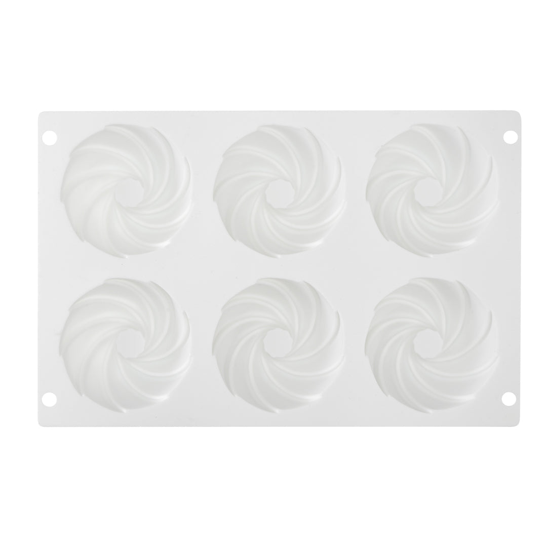 Pastry Tek Silicone Mini Bundt Cake Baking Mold - 6-Compartment - 10 count box