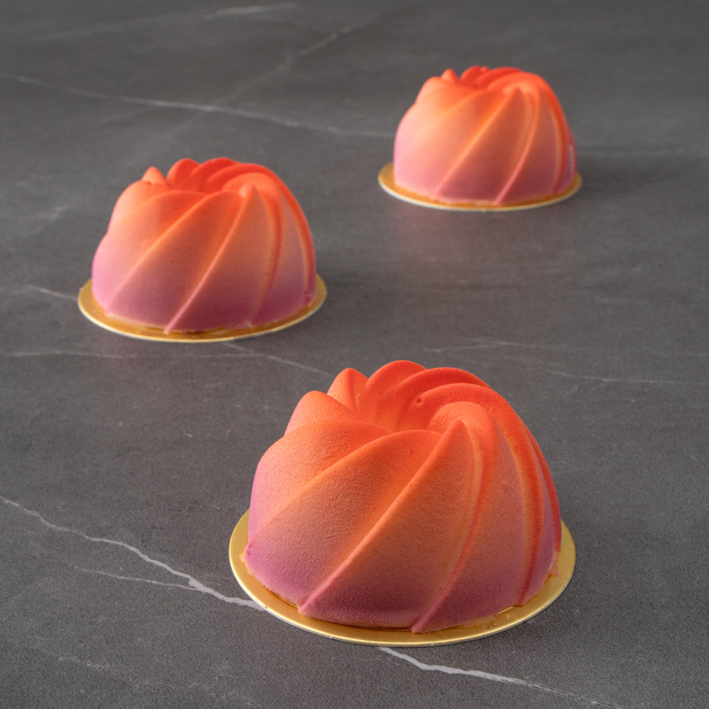 Pastry Tek Silicone Mini Bundt Cake Baking Mold - 6-Compartment - 10 count box