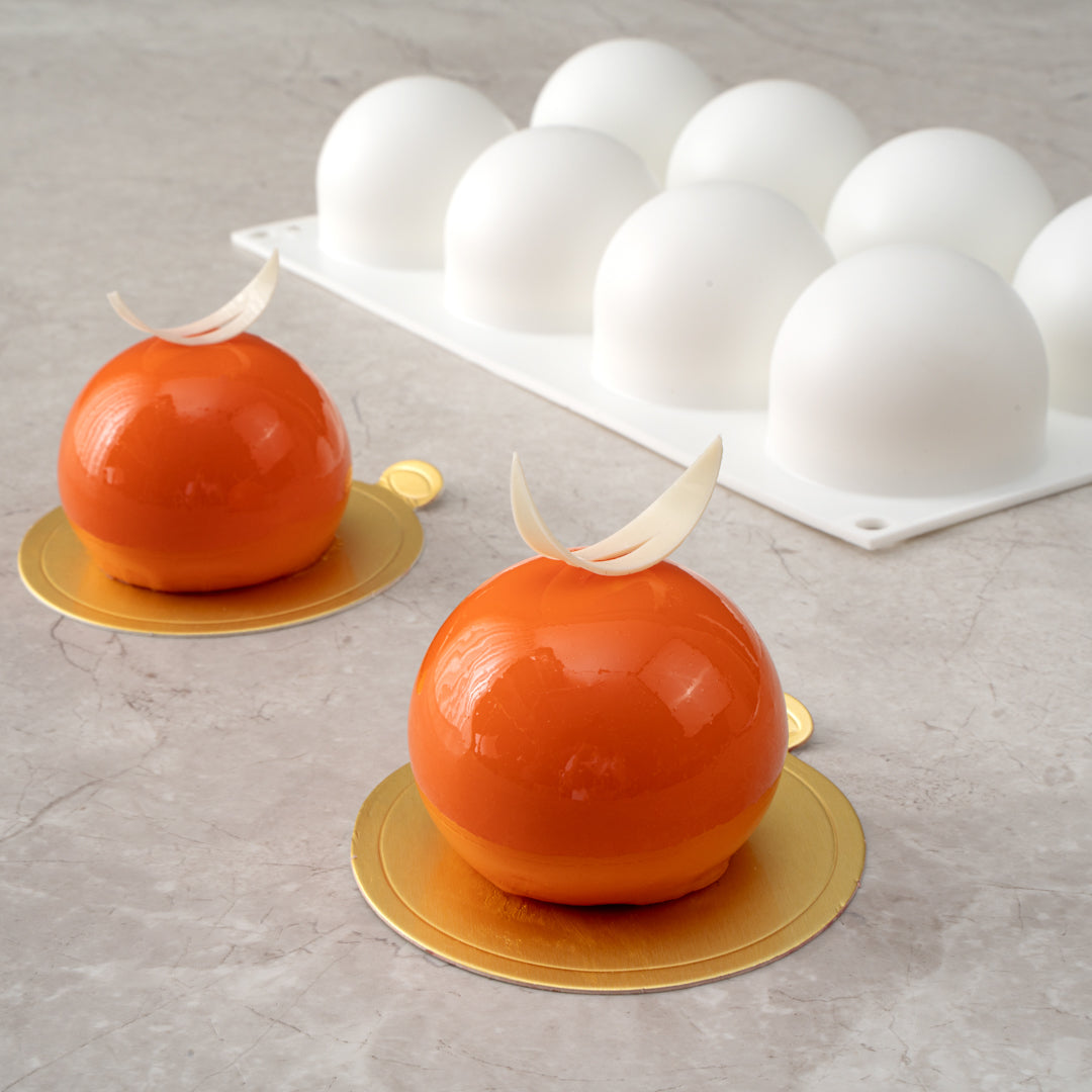 Pastry Tek Silicone Ball Baking Mold - 8-Compartment - 10 count box