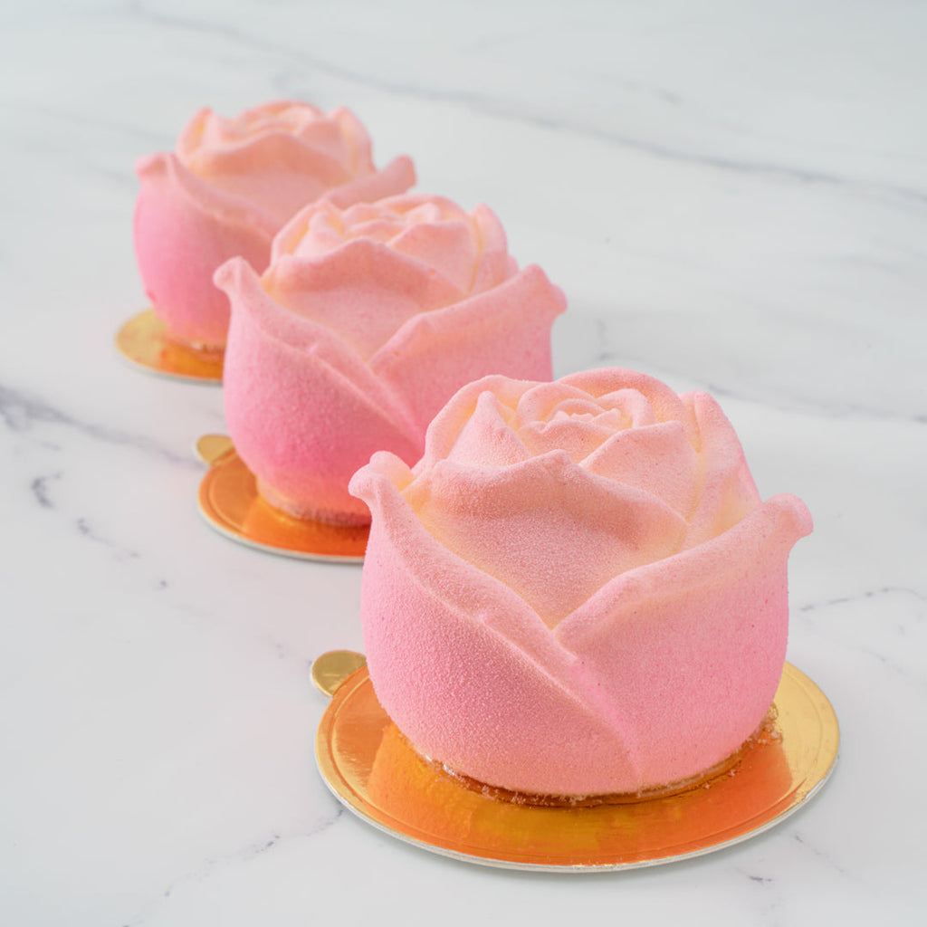 Pastry Tek Silicone Rose Baking Mold - 6-Compartment - 1 count box