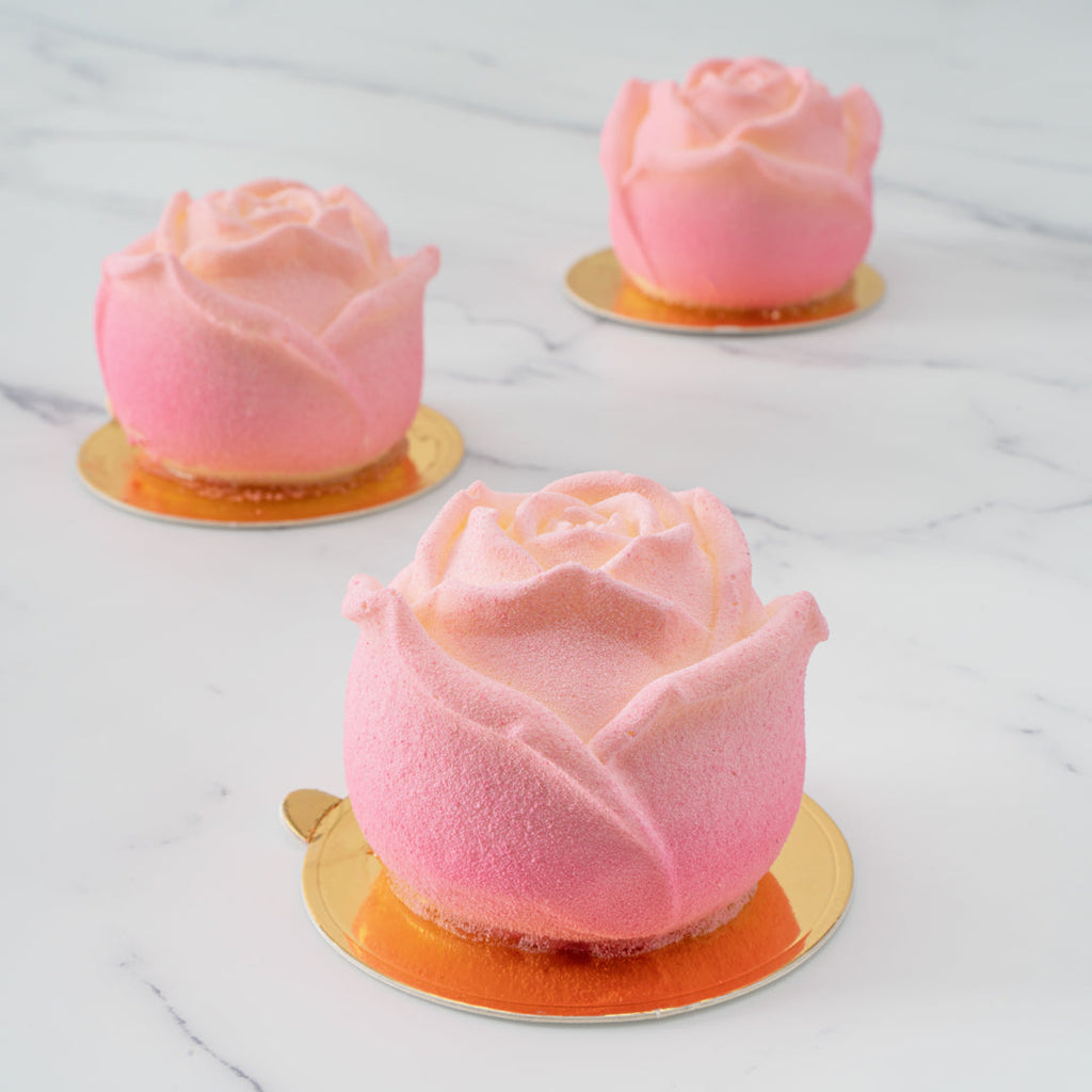 Pastry Tek Silicone Rose Baking Mold - 6-Compartment - 10 count box