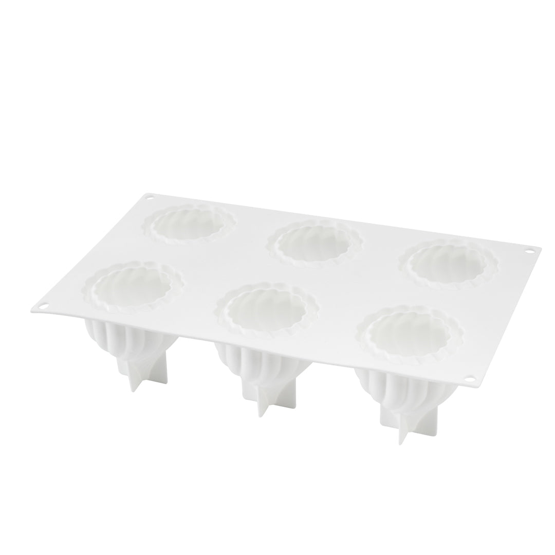 Pastry Tek Silicone Spiral Baking Mold - 6-Compartment - 10 count box