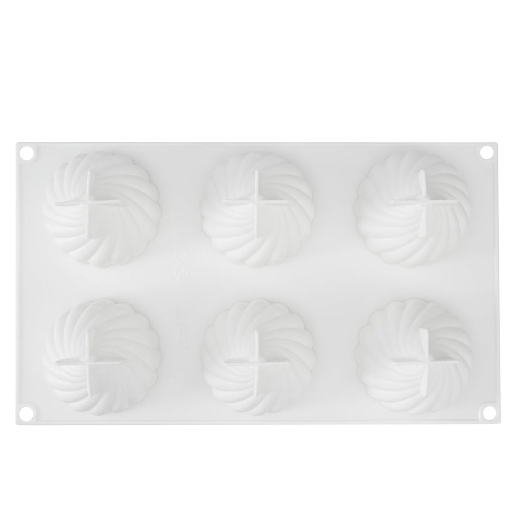 Pastry Tek Silicone Spiral Baking Mold - 6-Compartment - 10 count box