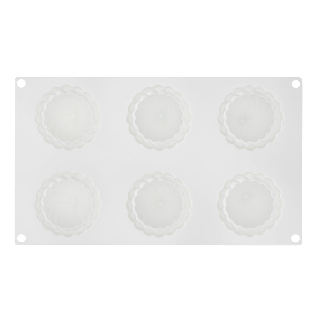 Pastry Tek Silicone Spiral Baking Mold - 6-Compartment - 10 count box