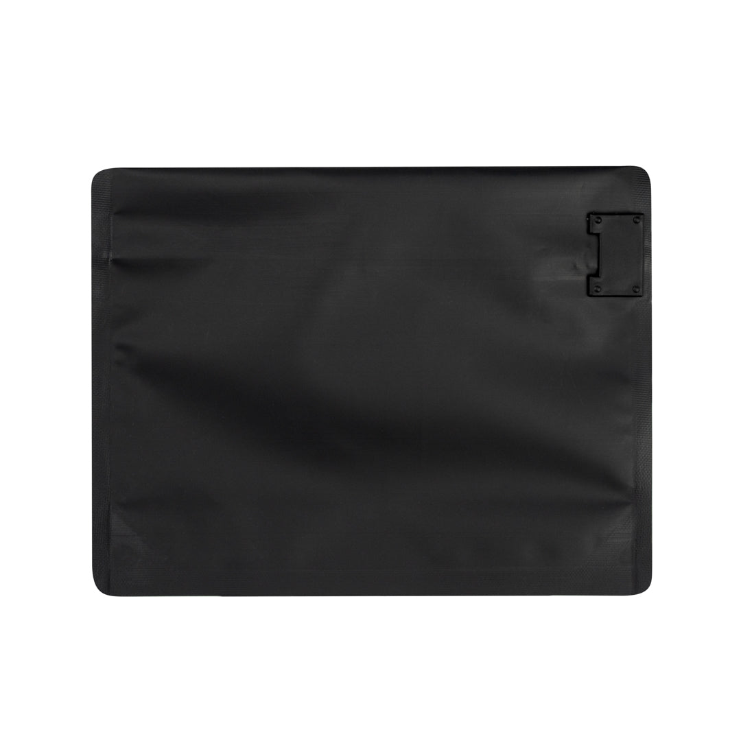 High Level Black Plastic Locking Pouch - Child-Resistant - 8" x 2 1/4" x 6" - 100 count box