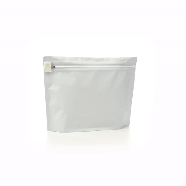 High Level White Plastic Locking Pouch - Child-Resistant - 12 1/4" x 4" x 9" - 100 count box