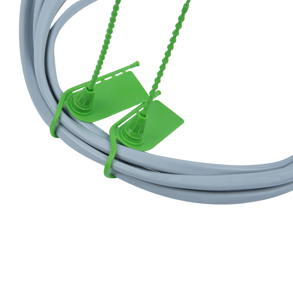 Serve Secure Green Security Zip Tie - Tamper-Evident - 7 3/4" - 100 count box