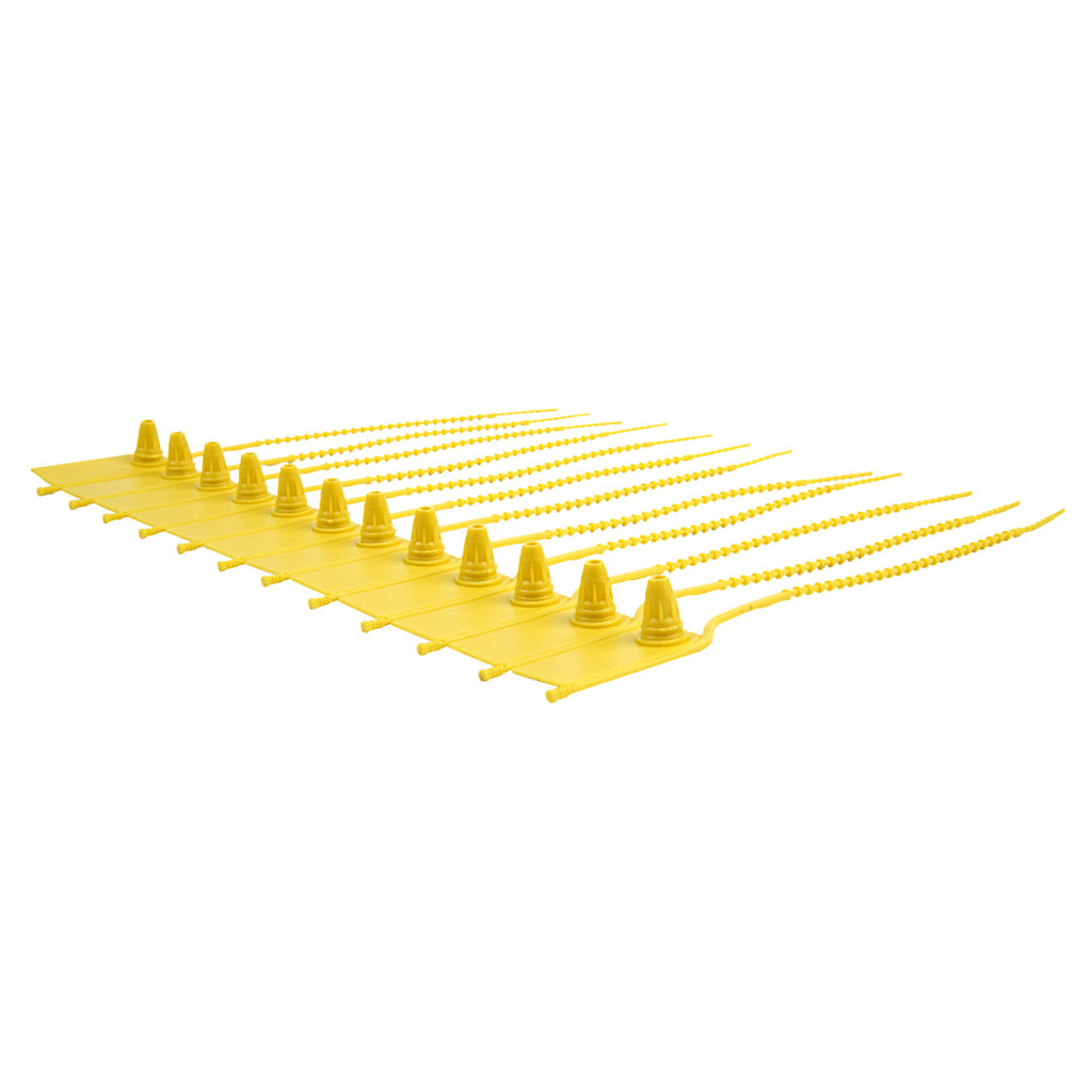 Serve Secure Yellow Security Zip Tie - Tamper-Evident - 7 3/4" - 100 count box