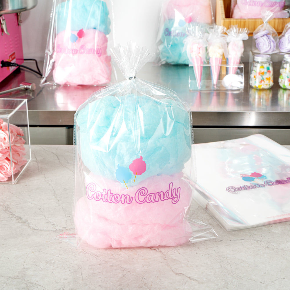 Bag Tek Clear Plastic Cotton Candy Bag - 12" x 18" - 100 count box