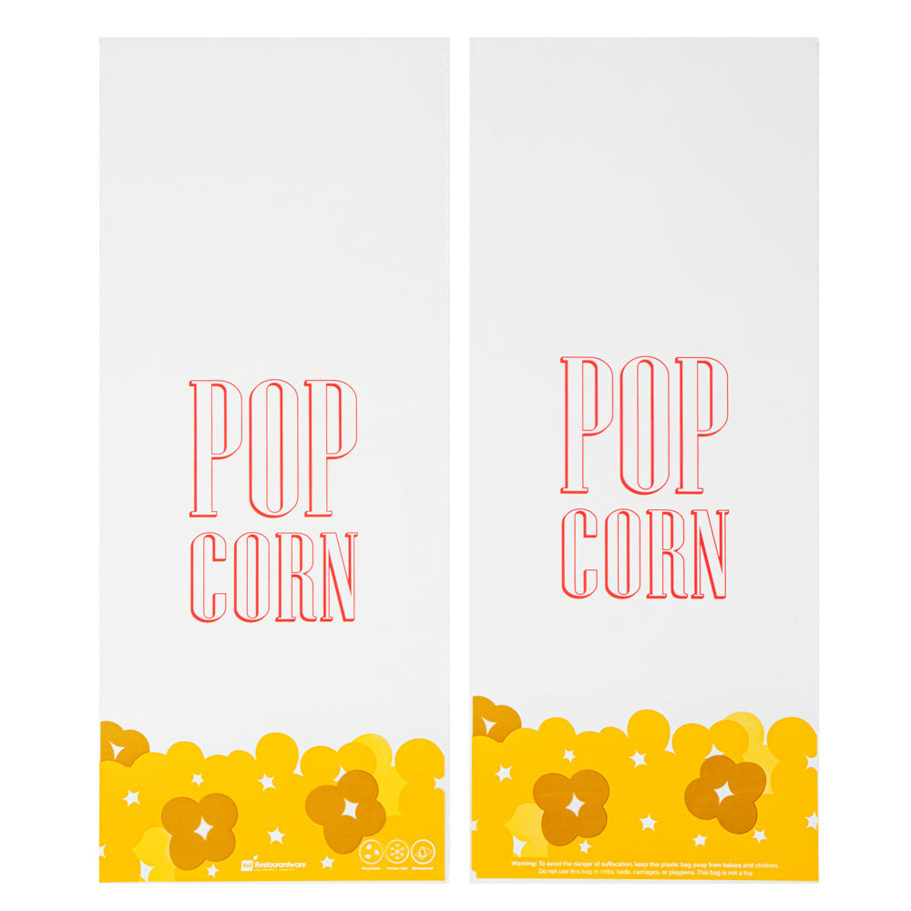 Bag Tek Clear Plastic Popcorn Bag - 17" x 7" - 100 count box