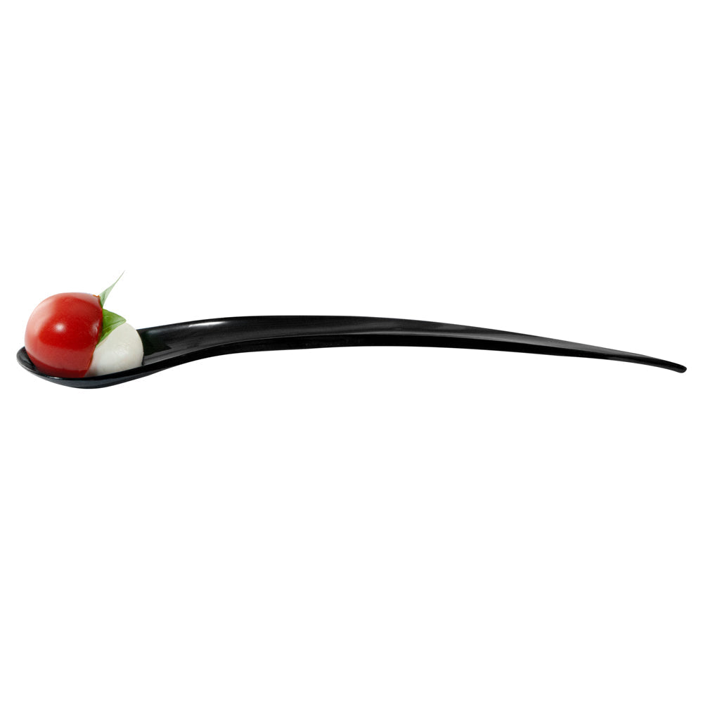 Chef 101 Black Plastic Deco Party Spoon - 8" - 500 count box