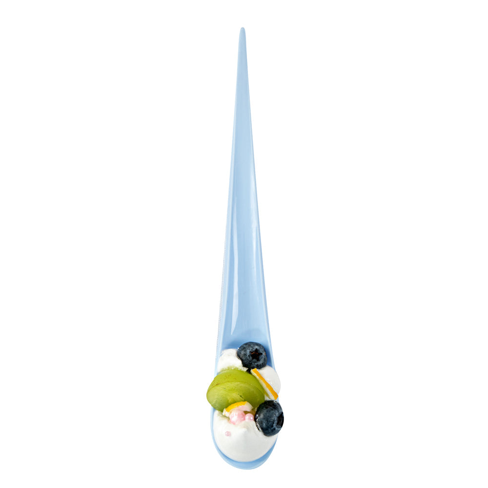 Chef 101 Blue Plastic Deco Party Spoon - 8" - 500 count box