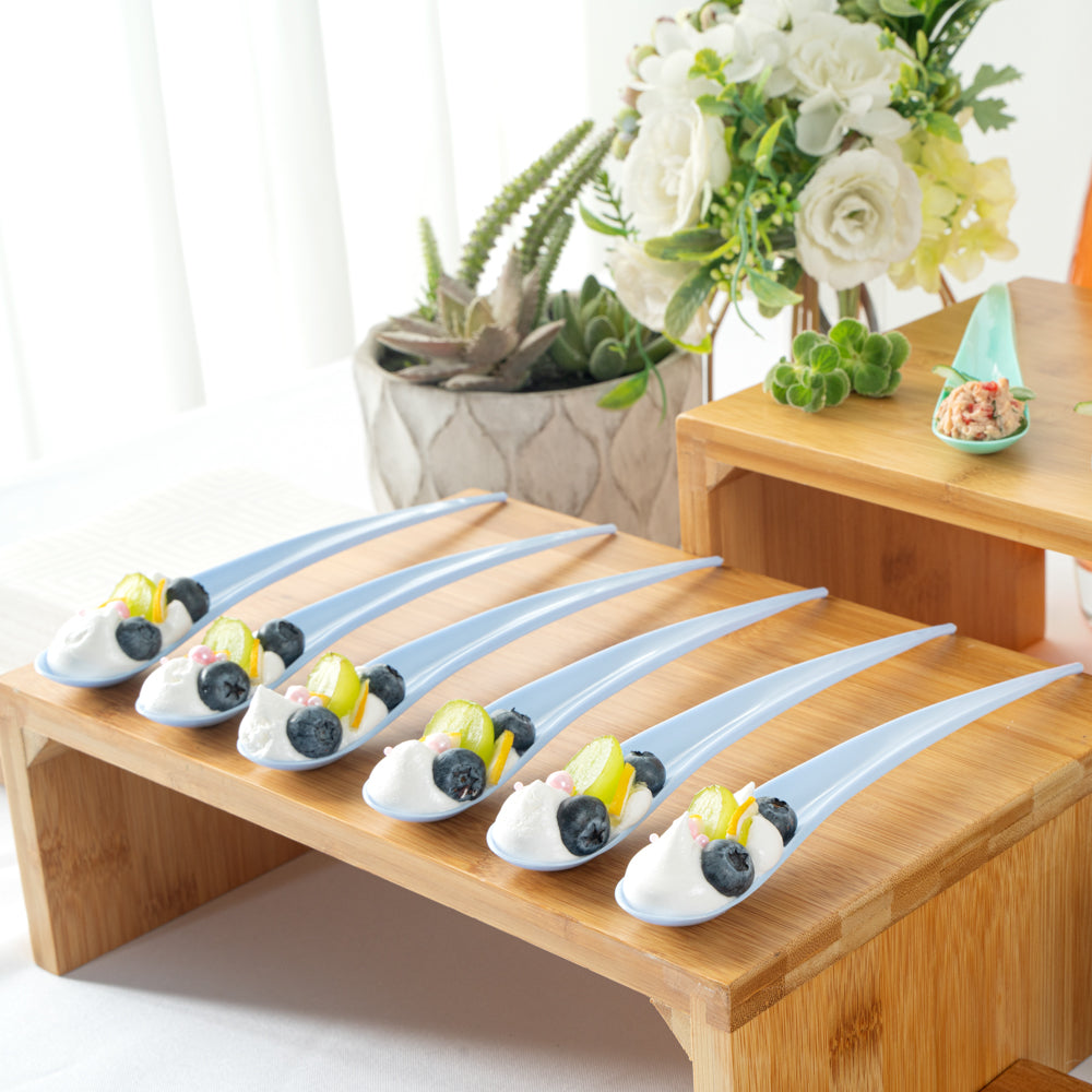 Chef 101 Blue Plastic Deco Party Spoon - 8" - 500 count box