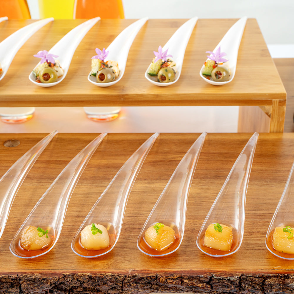 Chef 101 Clear Plastic Deco Party Spoon - 8" - 500 count box