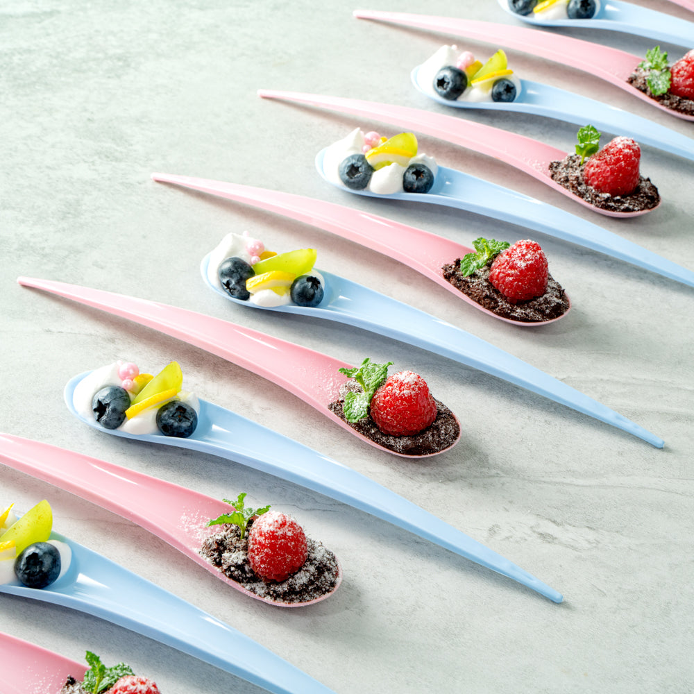 Chef 101 Pink Plastic Deco Party Spoon - 8" - 500 count box