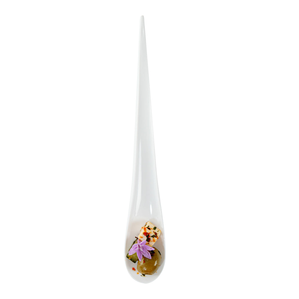 Chef 101 White Plastic Deco Party Spoon - 8" - 500 count box