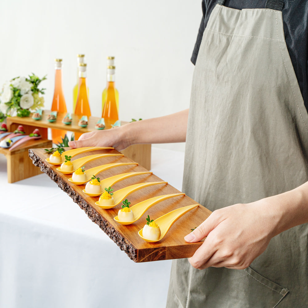 Chef 101 Yellow Plastic Deco Party Spoon - 8" - 500 count box