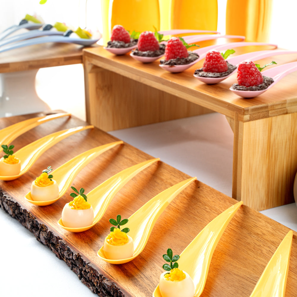 Chef 101 Yellow Plastic Deco Party Spoon - 8" - 500 count box